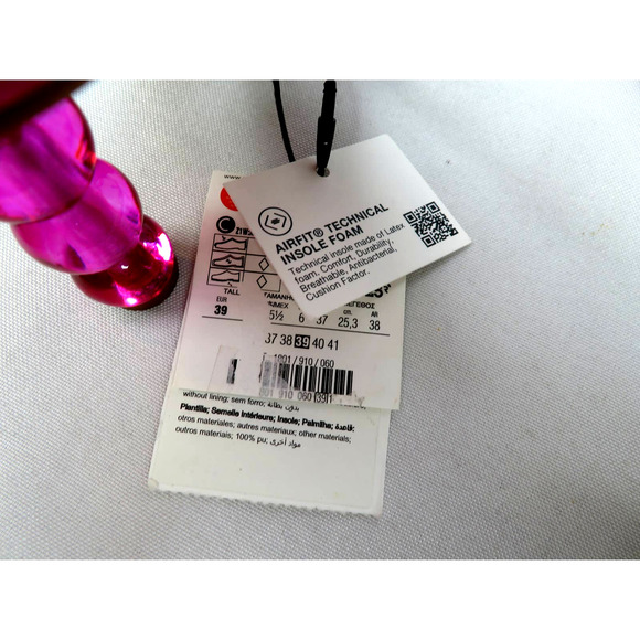 New ZARA Metallic Fuchsia Strappy Lucite Balls Slingback Heel Sandals 8 EU 39 - Picture 9 of 9